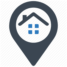 Mark Roemer Site Icon featuring a house located in a you are here icon