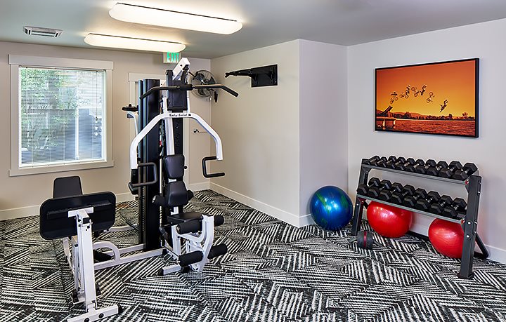 Mark Roemer image of a standard apartment fitness facility