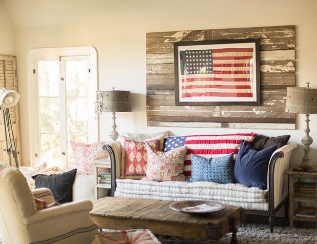 Mark Roemer image of a small apartment ready for the 4th of July party