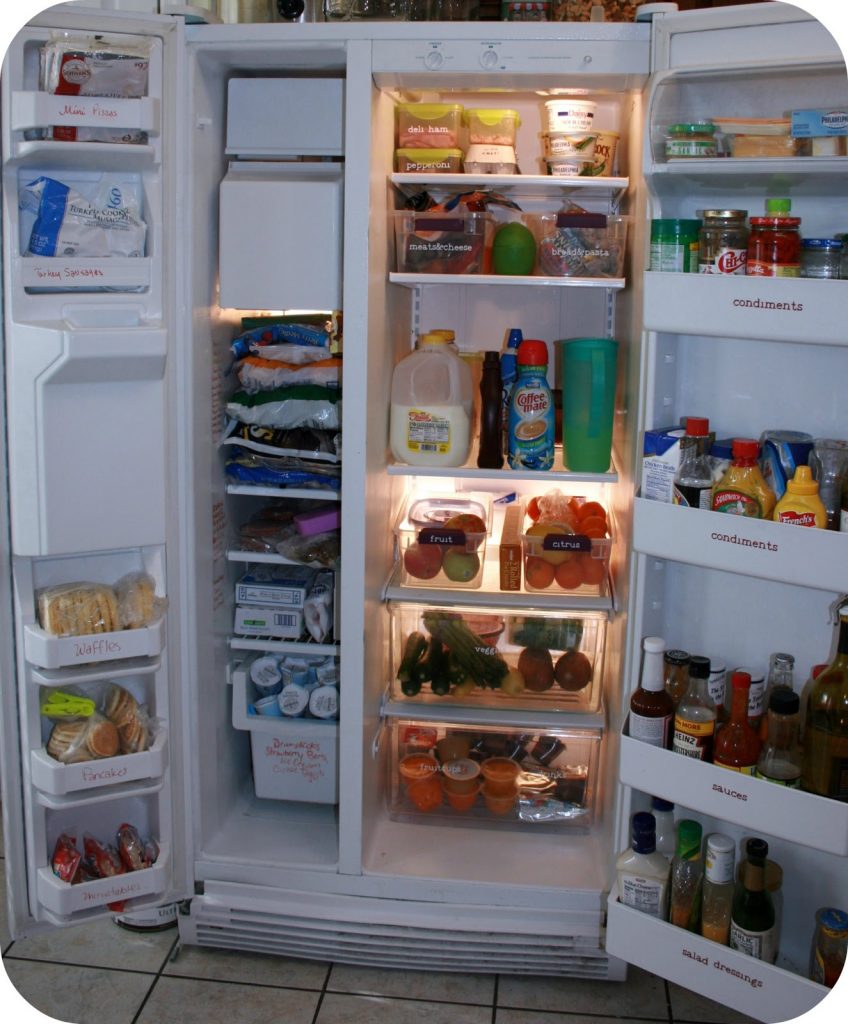 Mark Roemer image of a well organized refrigerator